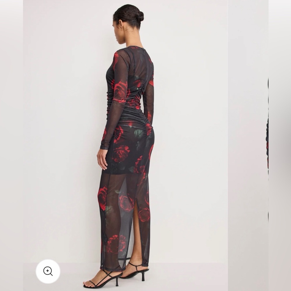 Good American Mesh Ruched Maxi Dress - Picture 5 of 5